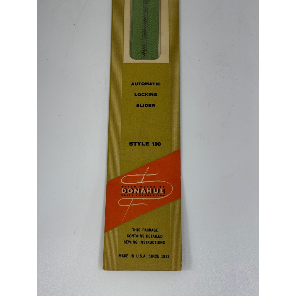 VTG Talon Zipper Apple Green Style 110 Automatic Locking Slider 6" Sewing New - Picture 3 of 5